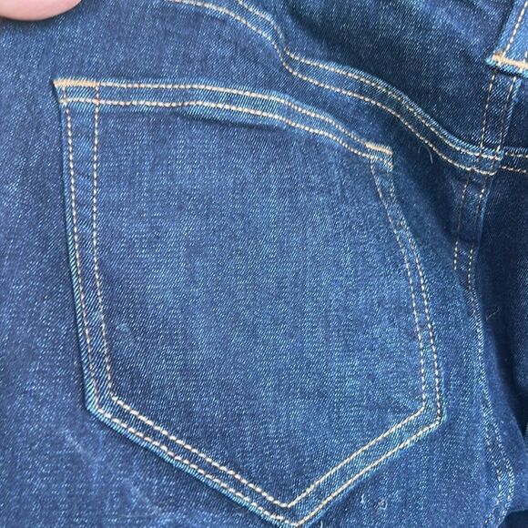 Land's End Curvy Midrise  Skinny Leg Jeans River Rinse Dark Denim Stretch 8 Pet - Picture 15 of 16